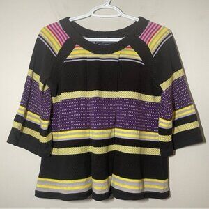 Pringle of Scotland 1815 Cotton Striped Knit Sweater size XS